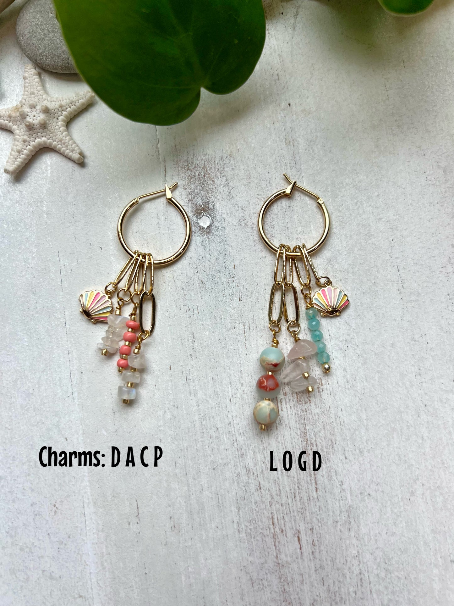 Gold Charm Hoop Earrings || Build Your Own Charm Earrings