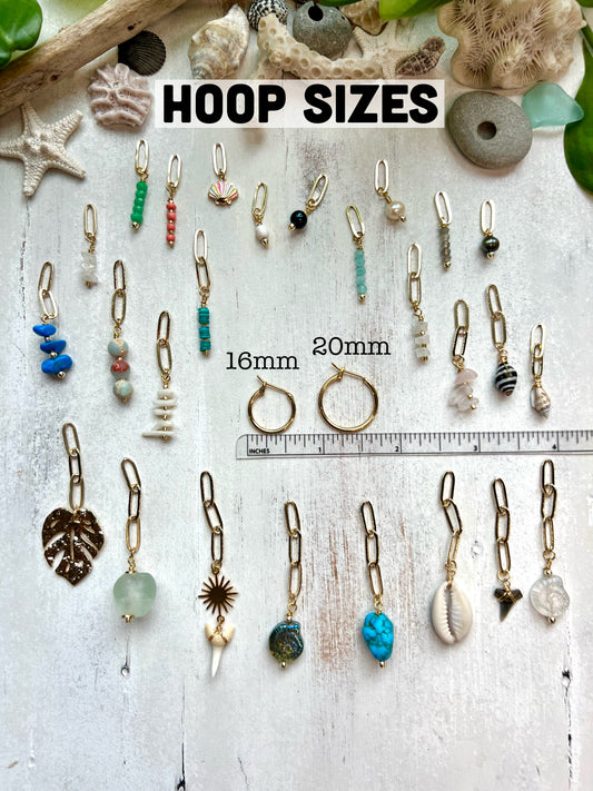 Gold Charm Hoop Earrings || Build Your Own Charm Earrings