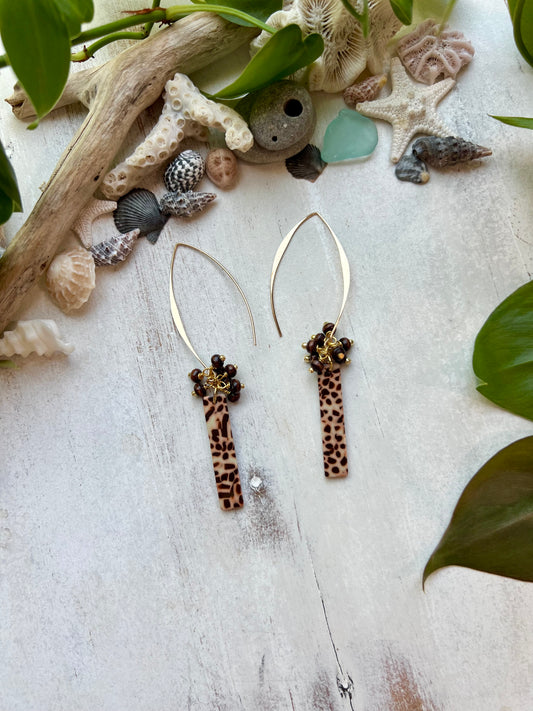 Cheetah Print Drop Earrings