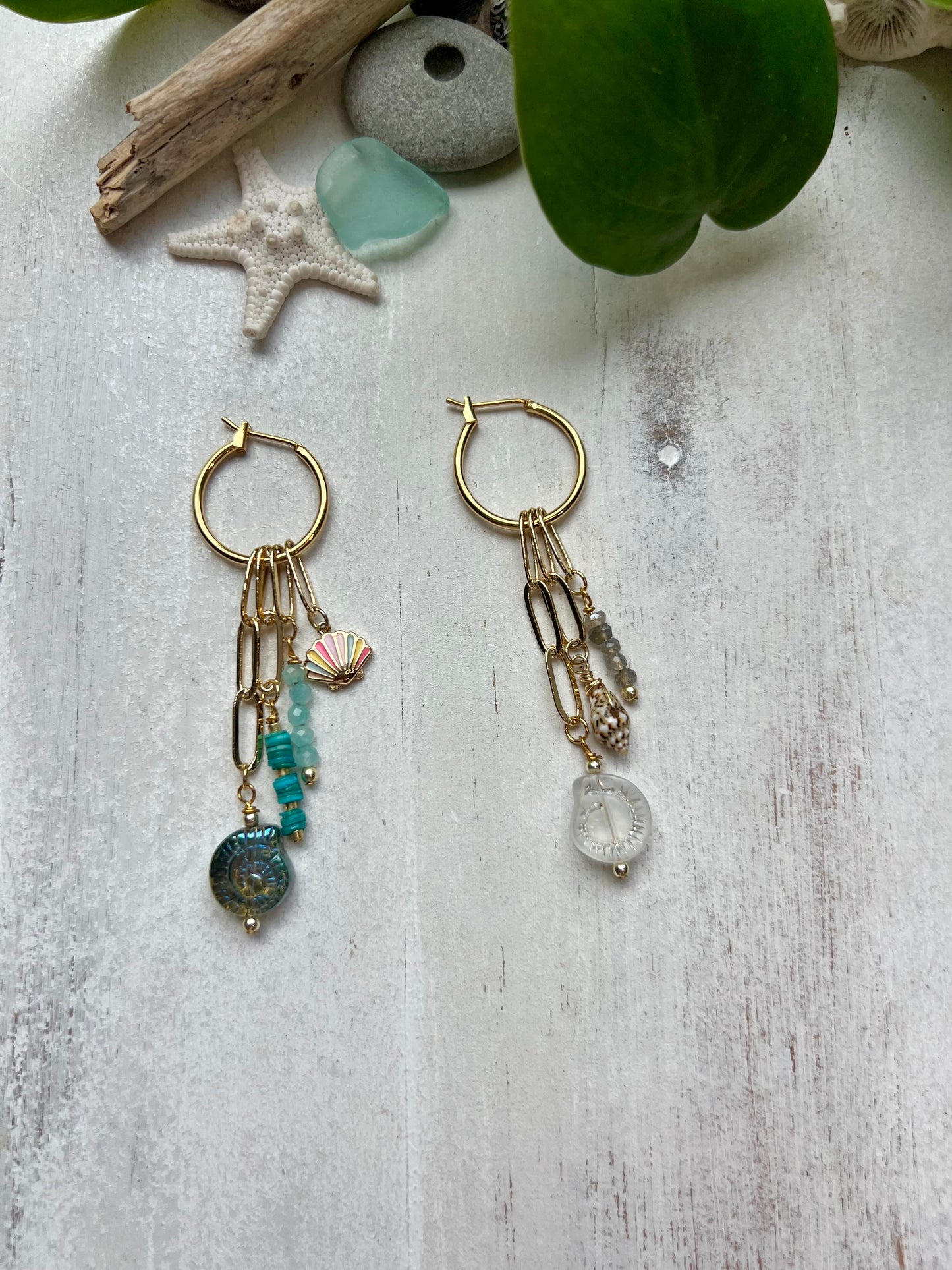 Gold Charm Hoop Earrings || Build Your Own Charm Earrings