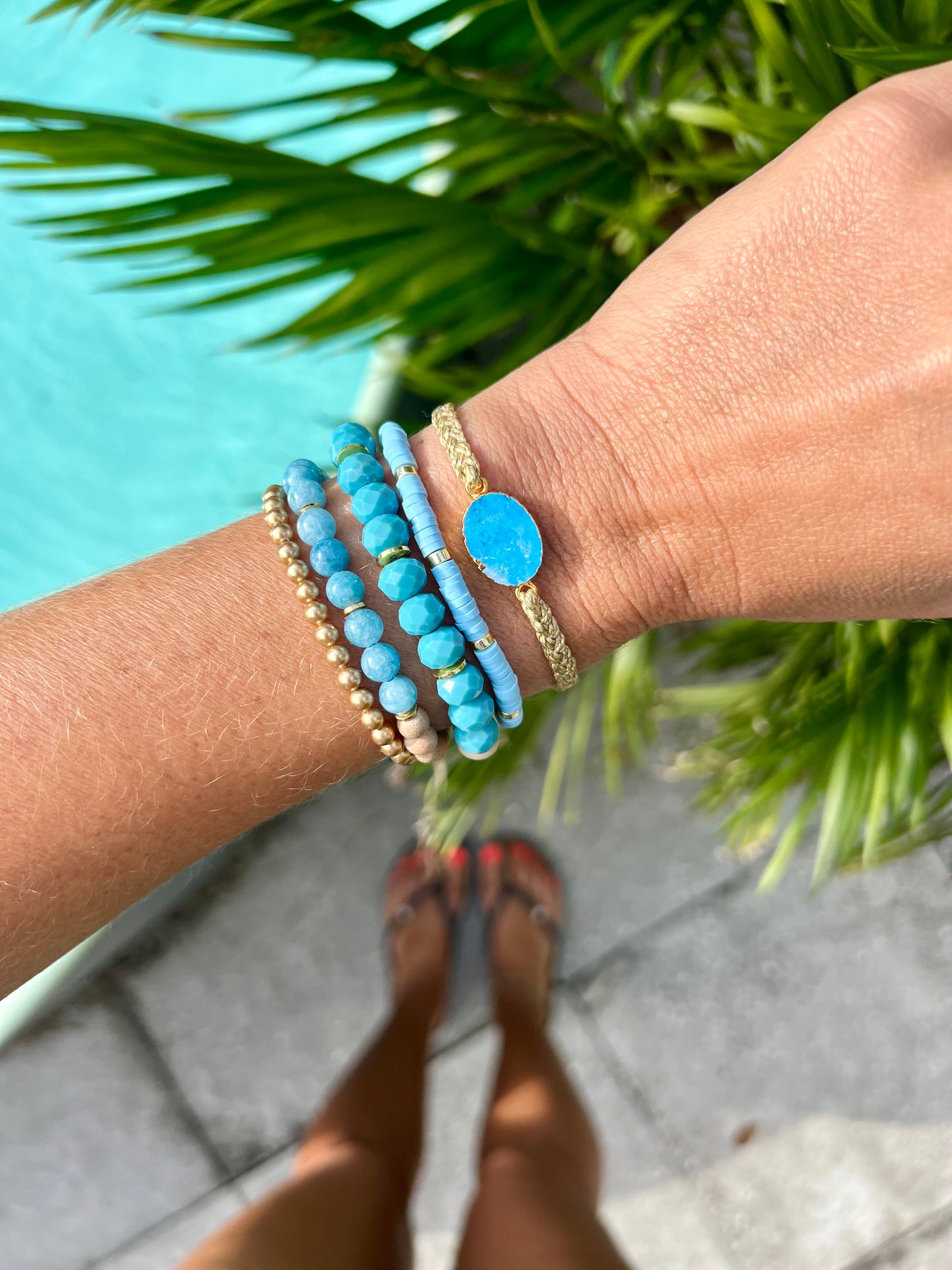 Gemstone braided bracelet