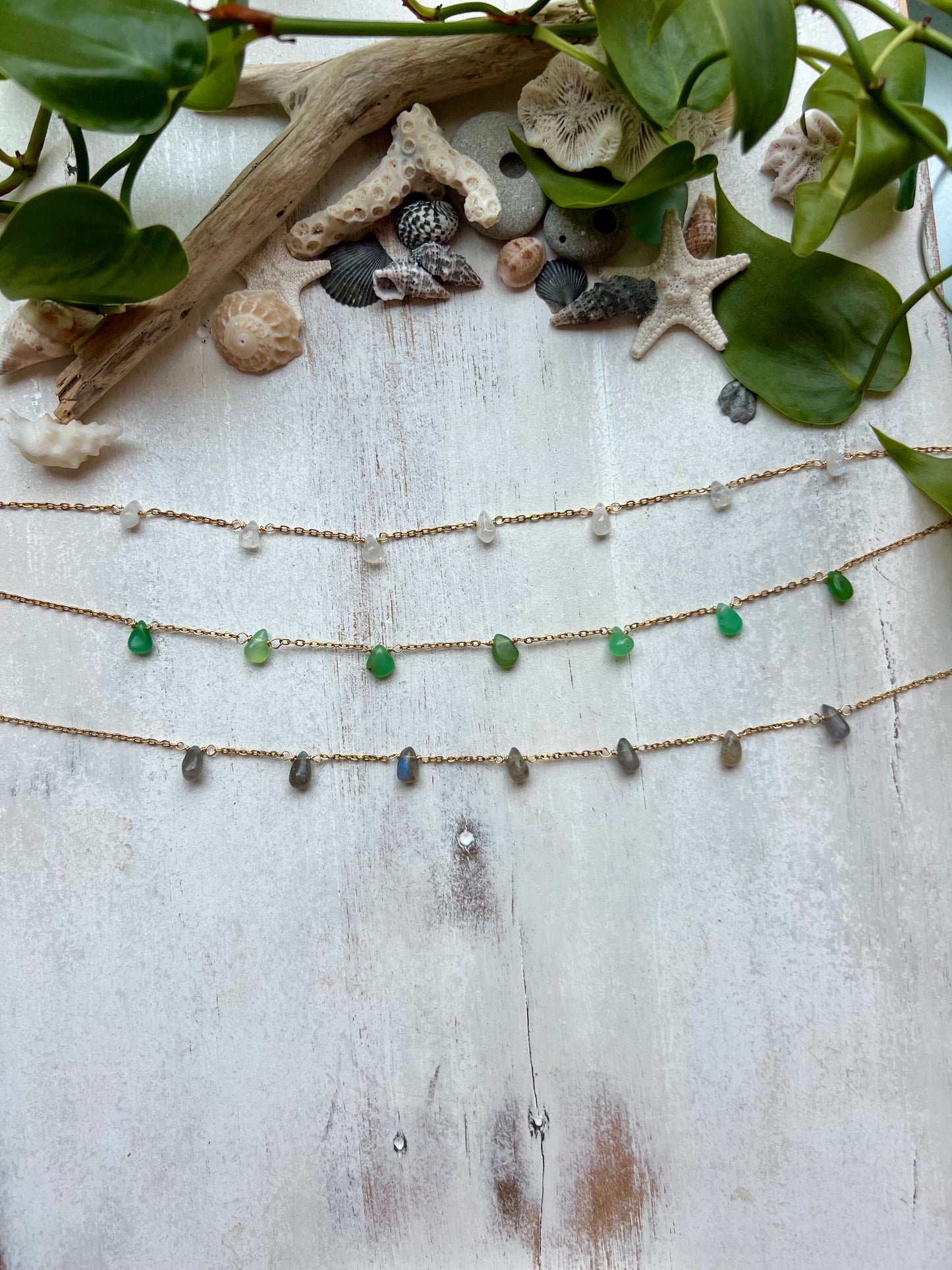 Gemstone Teardrop necklace