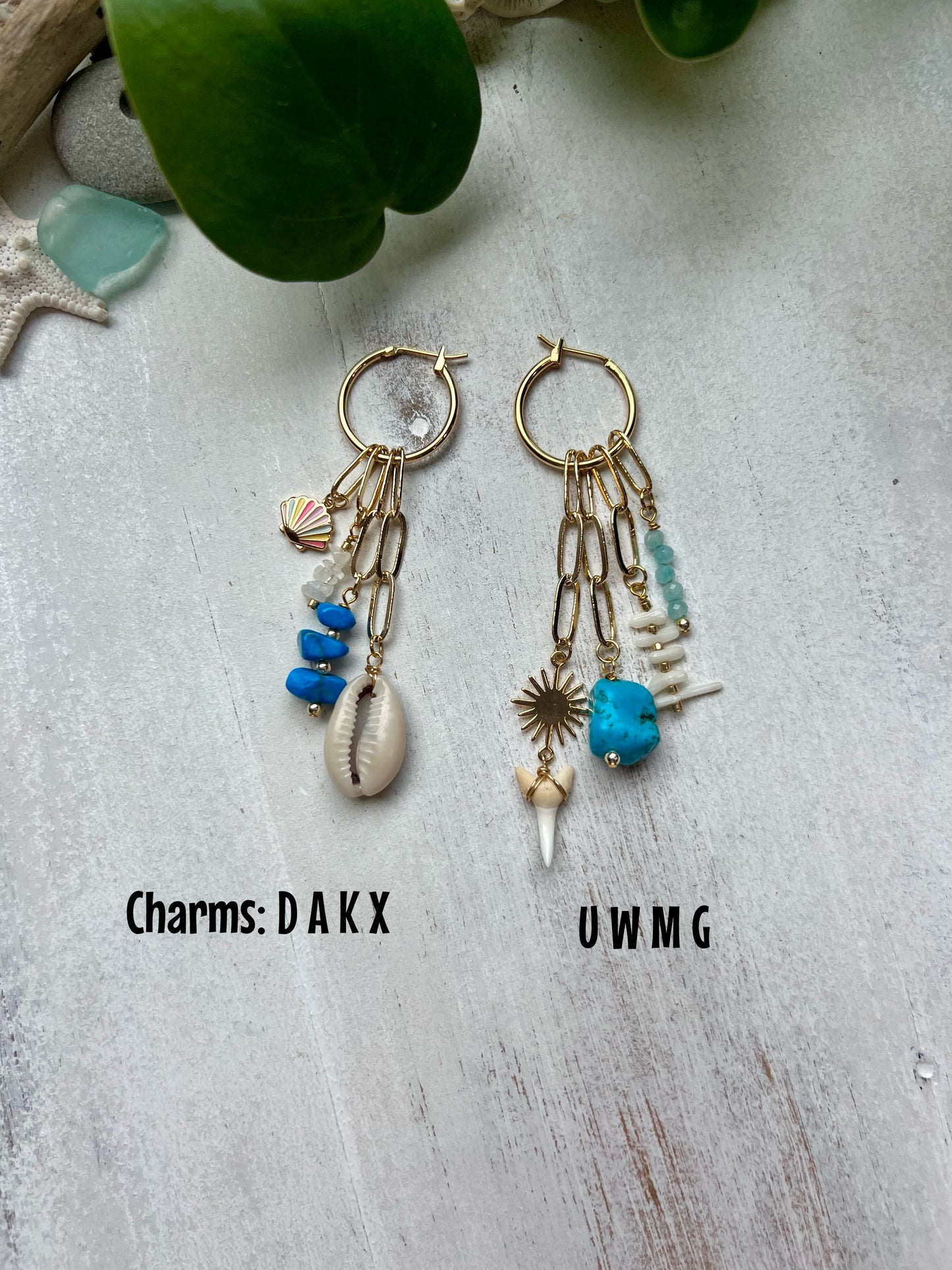 Gold Charm Hoop Earrings || Build Your Own Charm Earrings