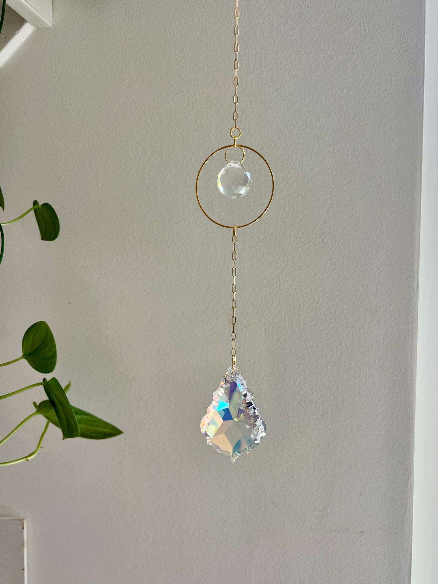 Crystal Prism Sun Catcher // Baroque Hoop