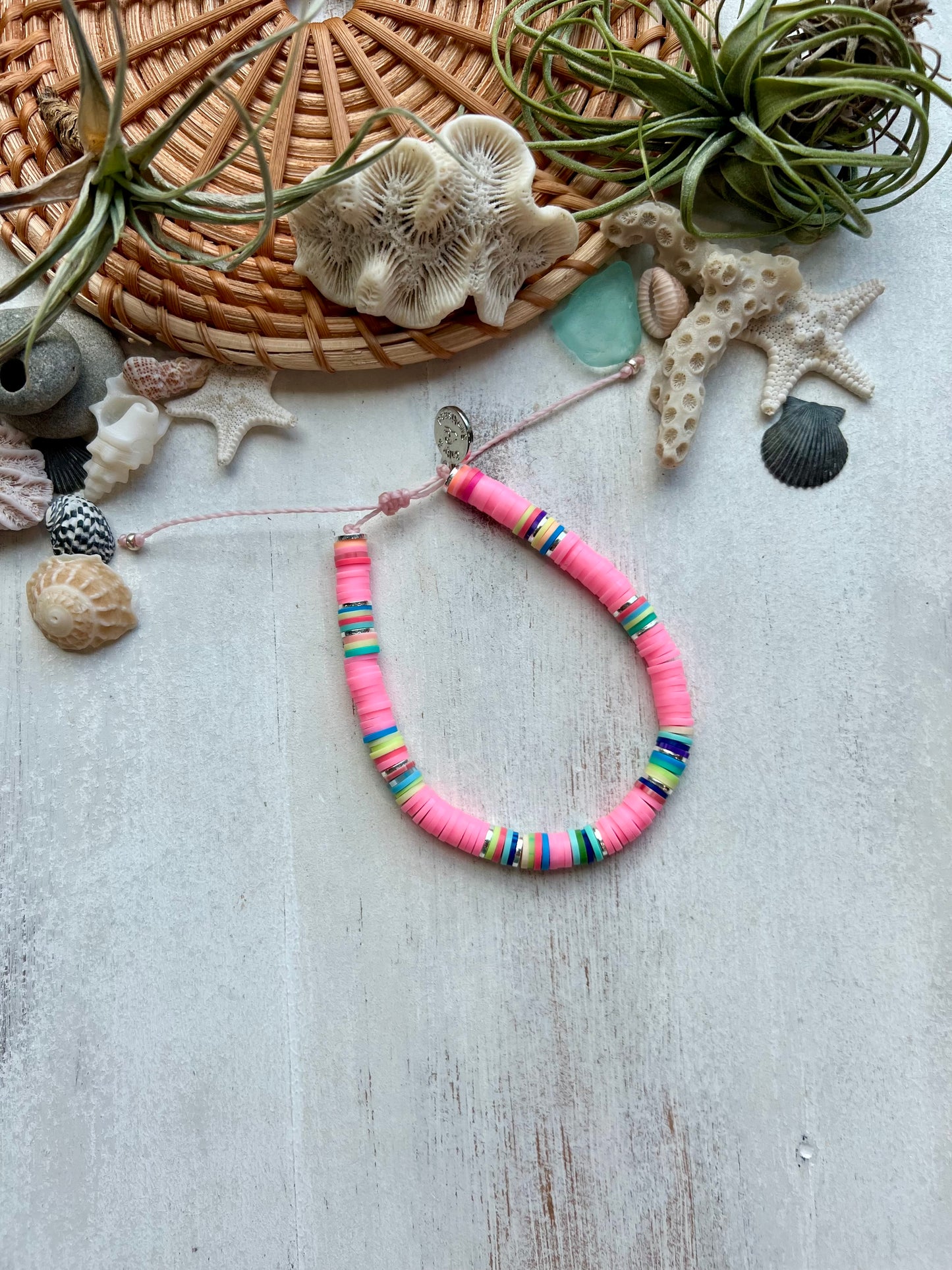 Colorful Heishi Bracelet 4mm or 6mm