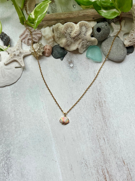 Pastel Sea Shell necklace