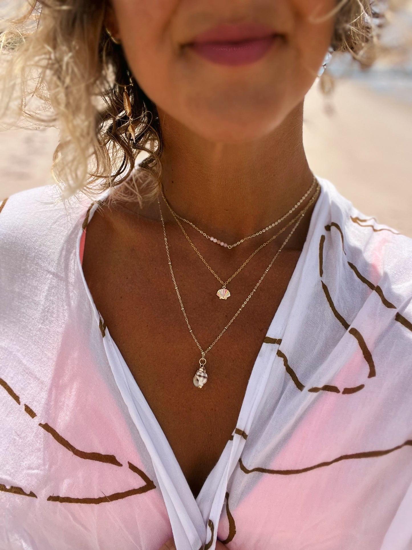 Pastel Sea Shell necklace