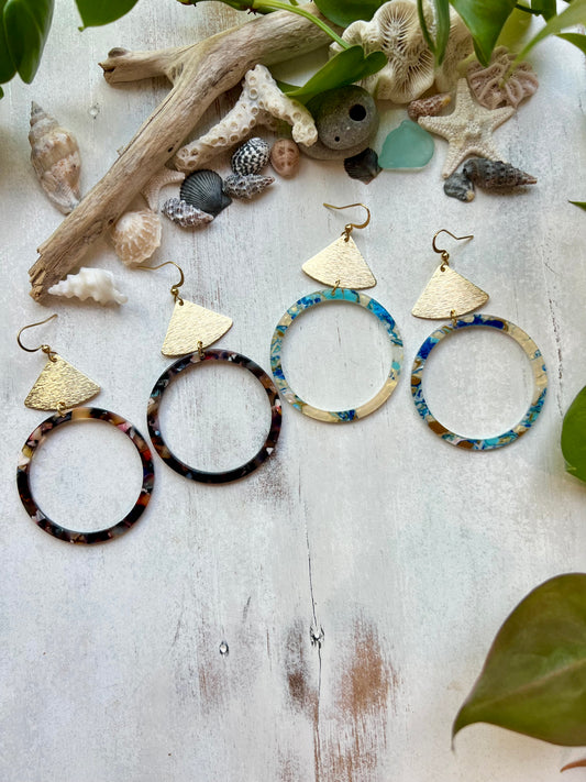Colorful Acrylic Hoop Earrings