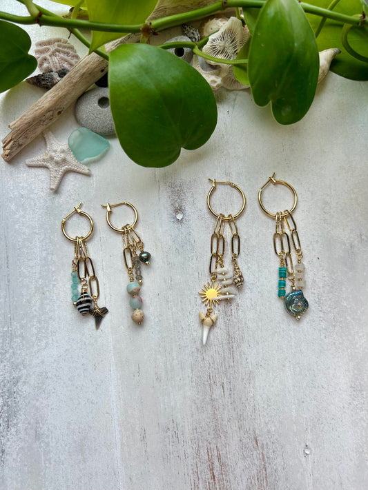 Gold Charm Hoop Earrings || Build Your Own Charm Earrings