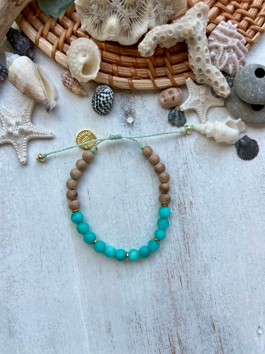 Matte Aqua Jade Diffuser Bracelet