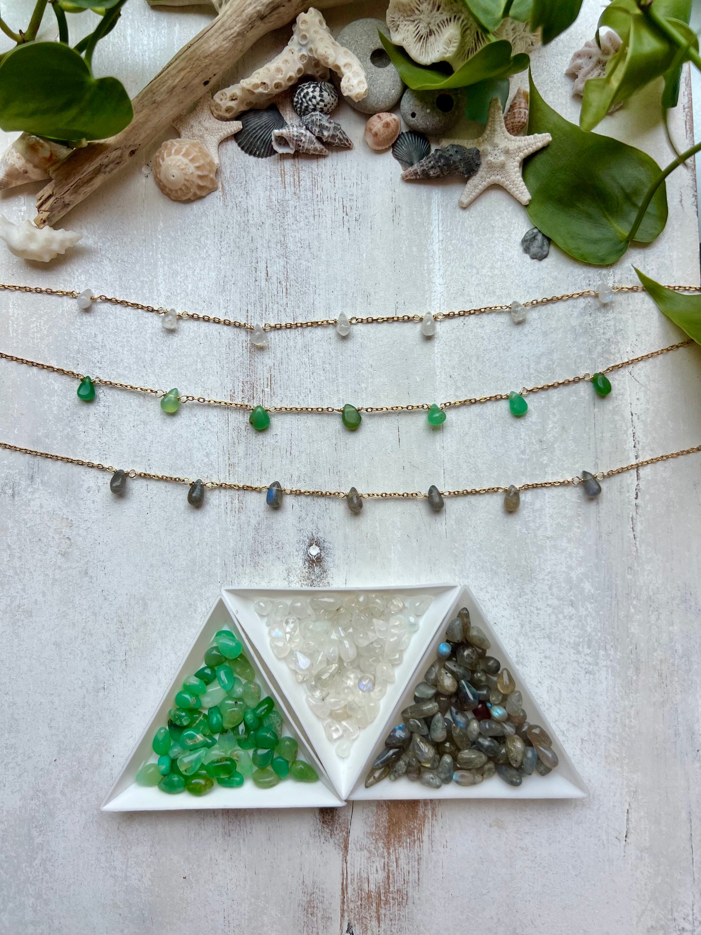 Gemstone Teardrop necklace