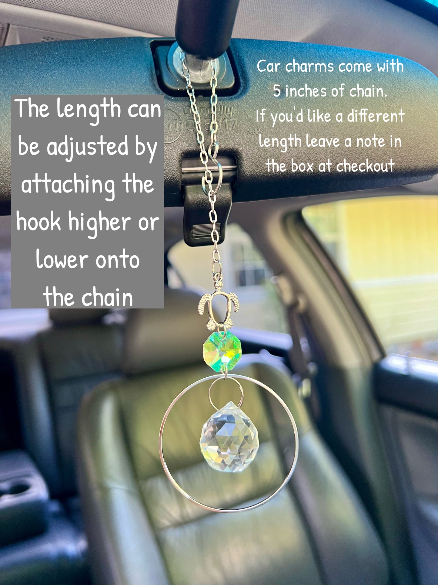 Crystal Prism Sun Catcher // Boho Hoop Car Charm