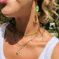Faux Opal Sunburst Earrings