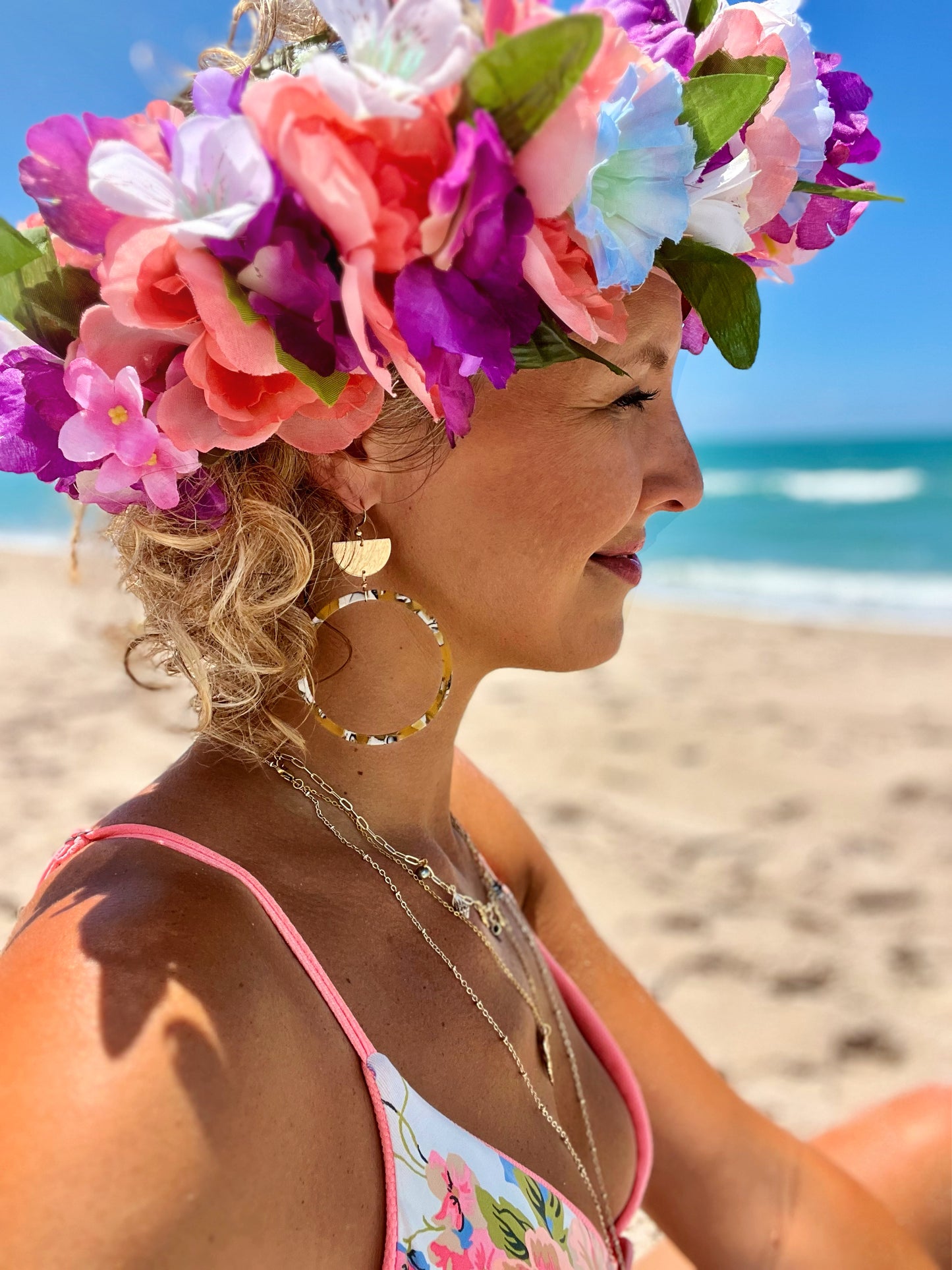 Large Acrylic Hoop Earrings