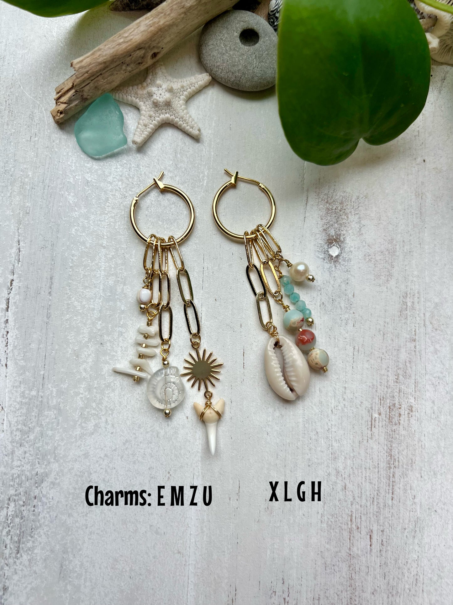 Gold Charm Hoop Earrings || Build Your Own Charm Earrings