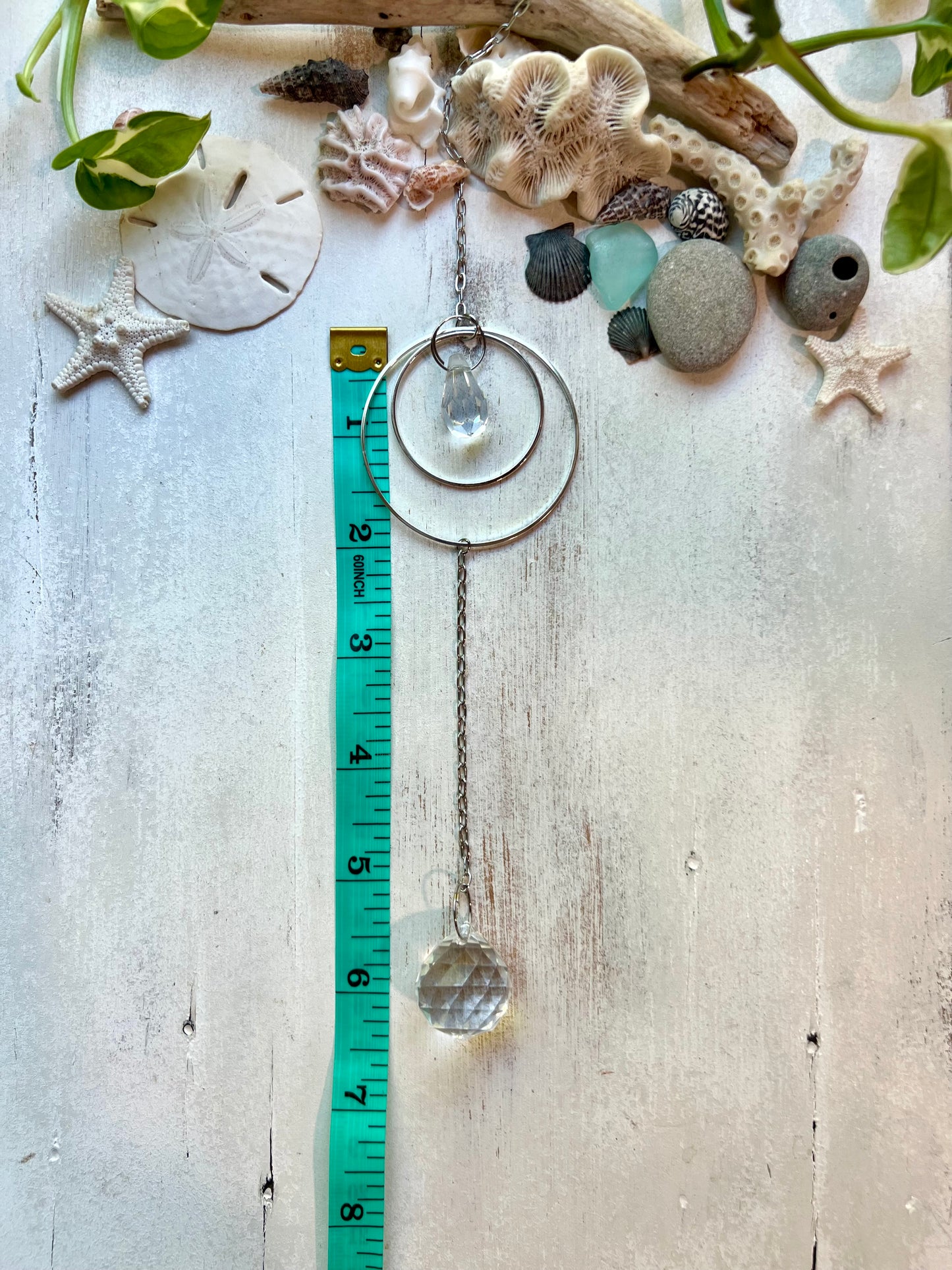 Crystal Prism Sun Catcher // Double Hoop