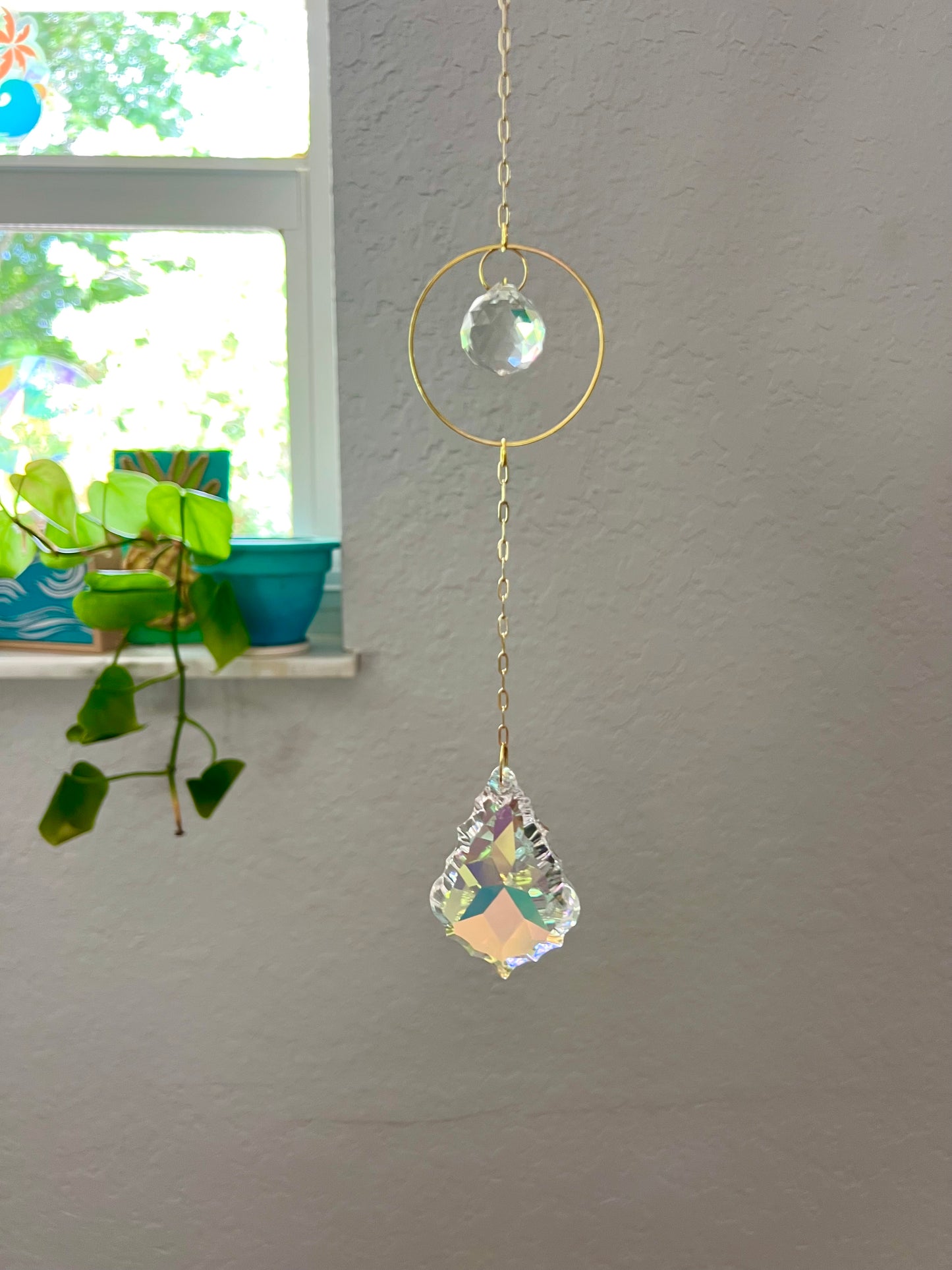 Crystal Prism Sun Catcher // Baroque Hoop