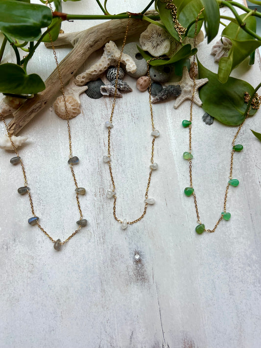Gemstone Teardrop necklace