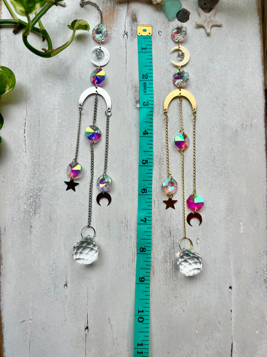 Crystal Prism Sun Catcher // Moon & Stars Arch