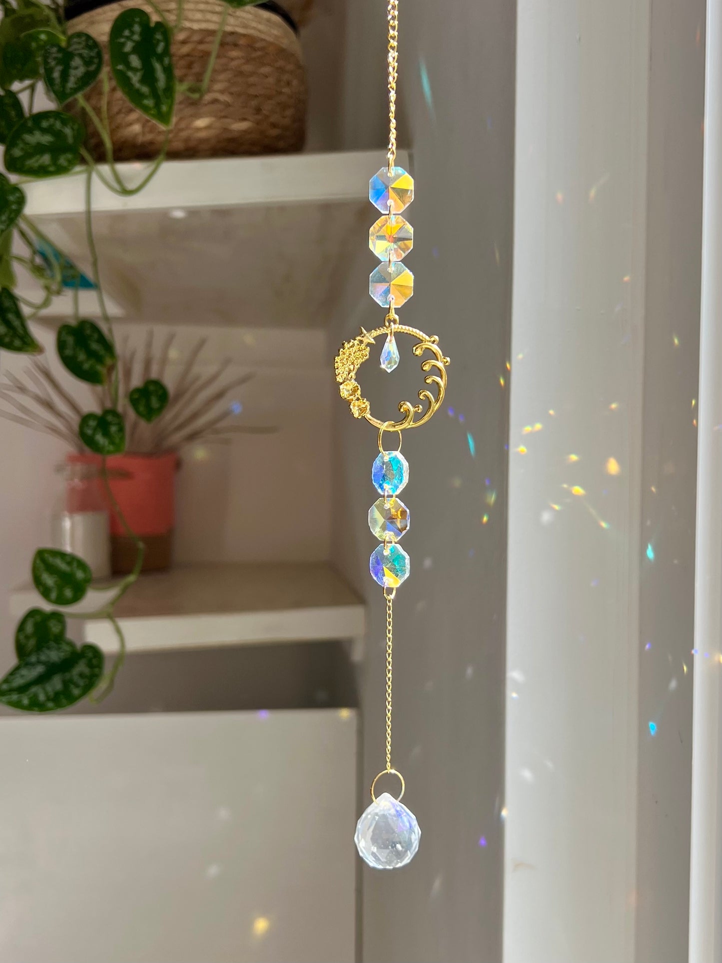Crystal Prism Sun Catcher // Ocean Waves