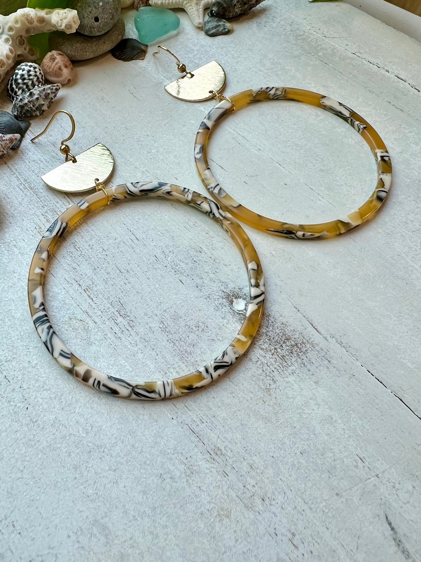Large Acrylic Hoop Earrings
