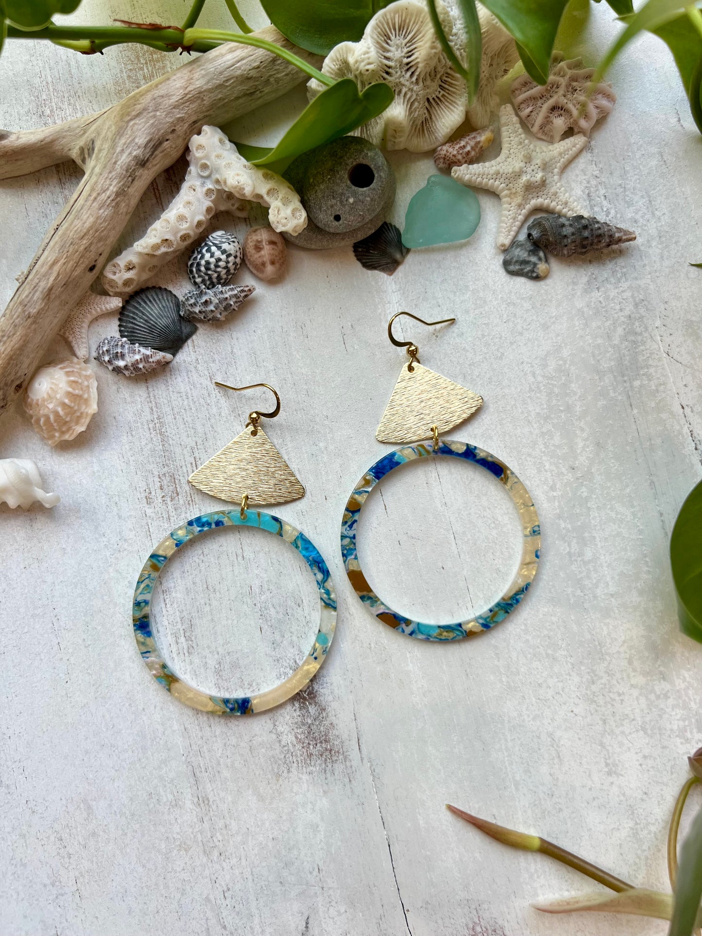 Colorful Acrylic Hoop Earrings