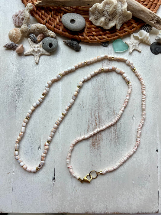 Beaded Conch Shell Necklace