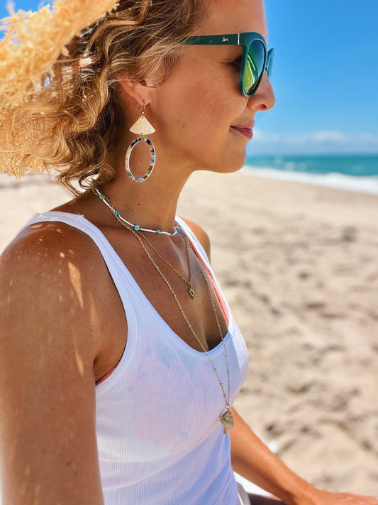 Colorful Acrylic Hoop Earrings