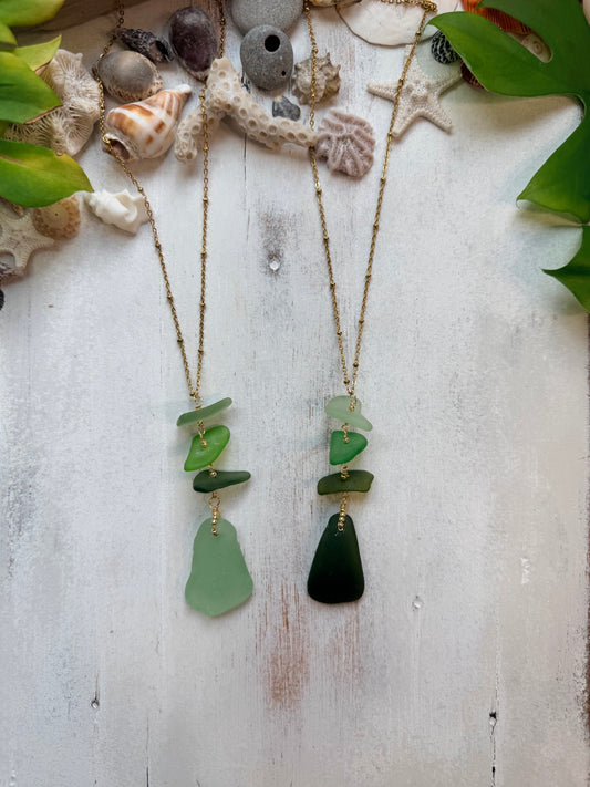 Sea Glass Pendant Necklace | Hand Collected Florida Sea Glass | Choose Your Length