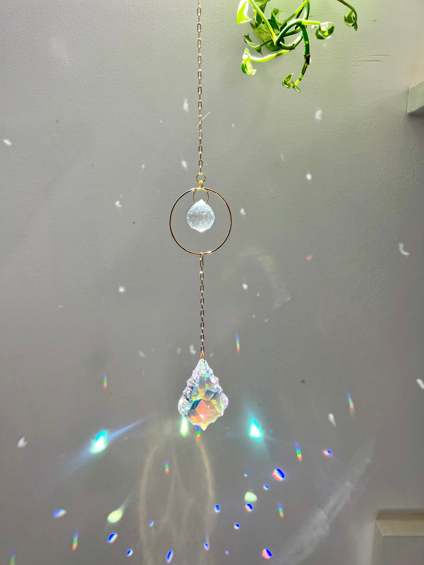 Crystal Prism Sun Catcher // Baroque Hoop