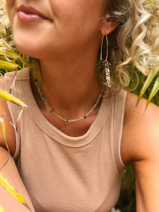Cheetah Print Drop Earrings