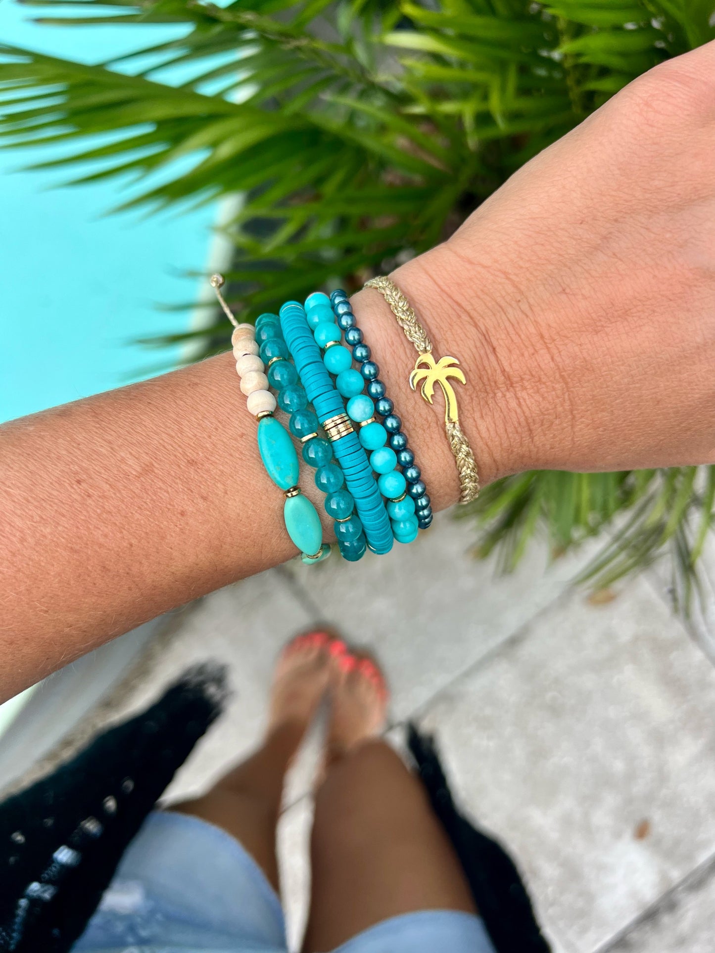 Matte Aqua Jade Diffuser Bracelet