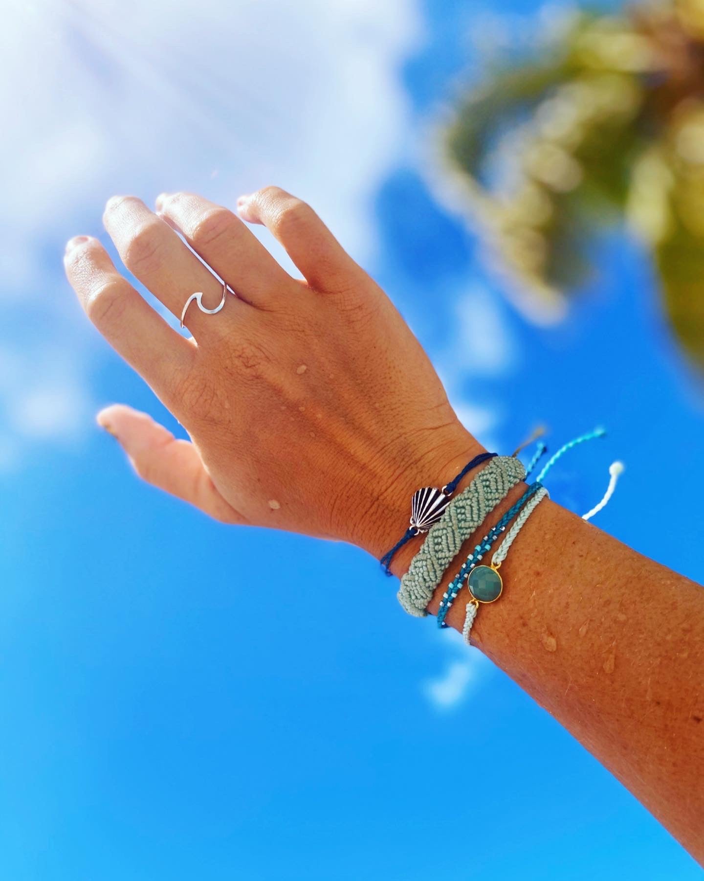 Gemstone braided bracelet