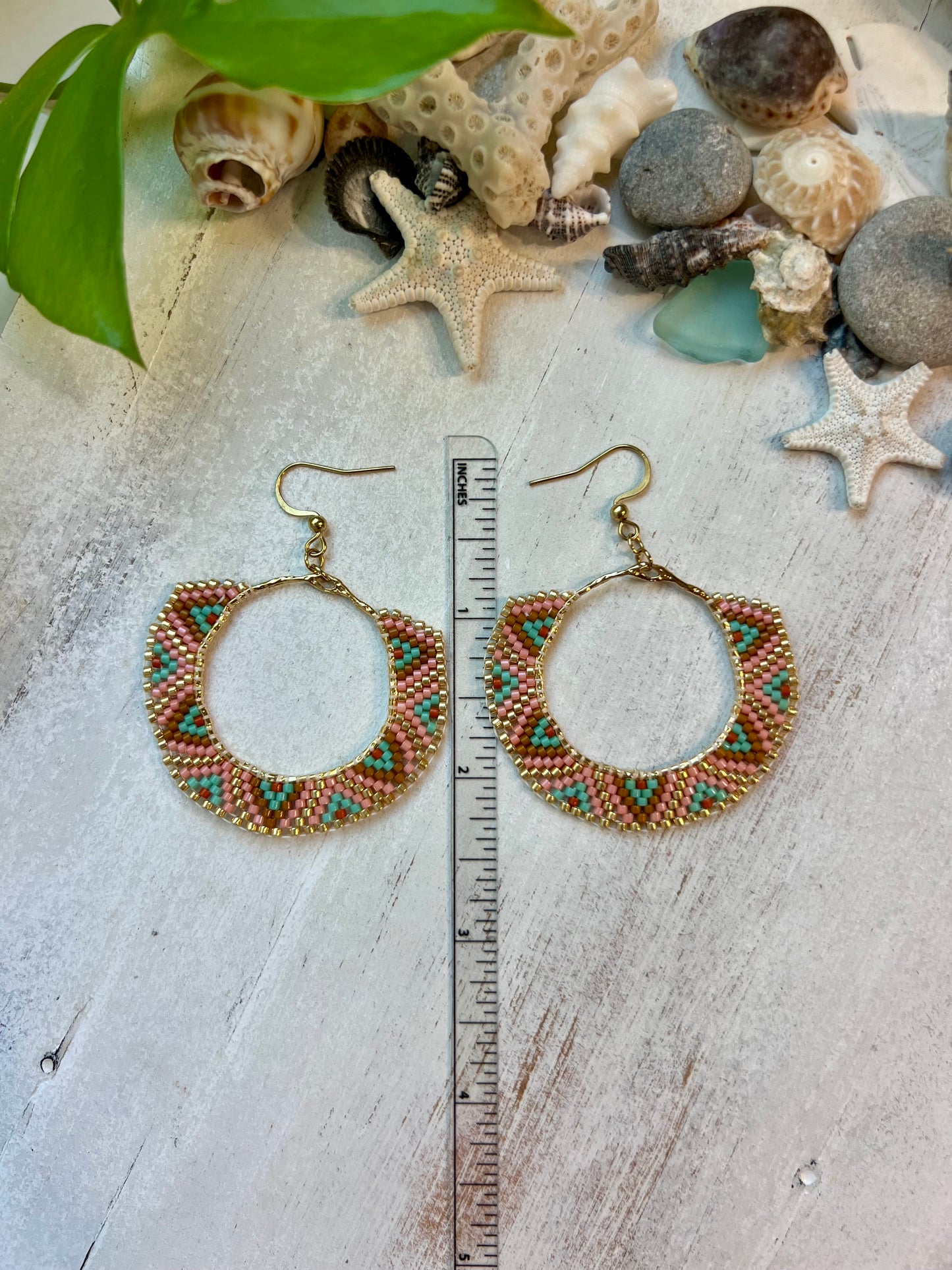 Chevron Hoop Seed Bead Earrings | Limited Edition
