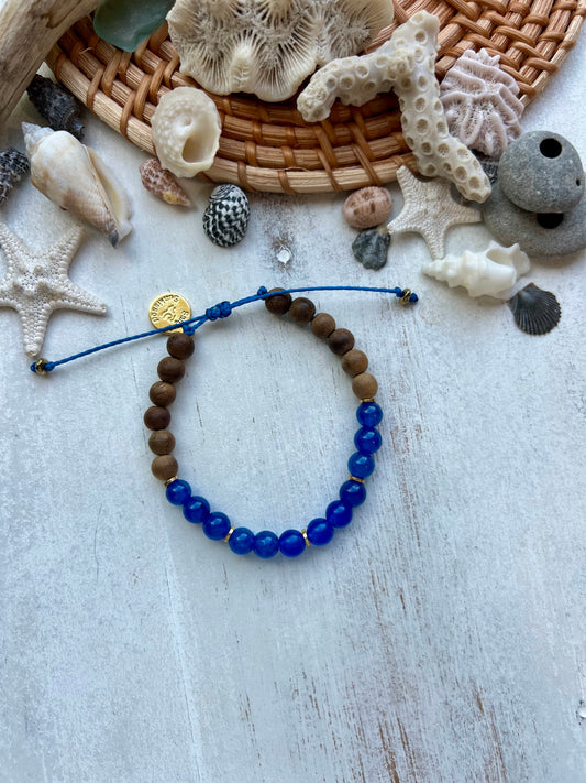 Royal Blue Jade Diffuser Bracelet