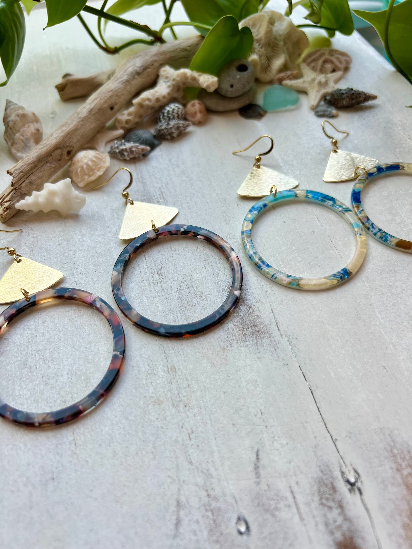 Colorful Acrylic Hoop Earrings