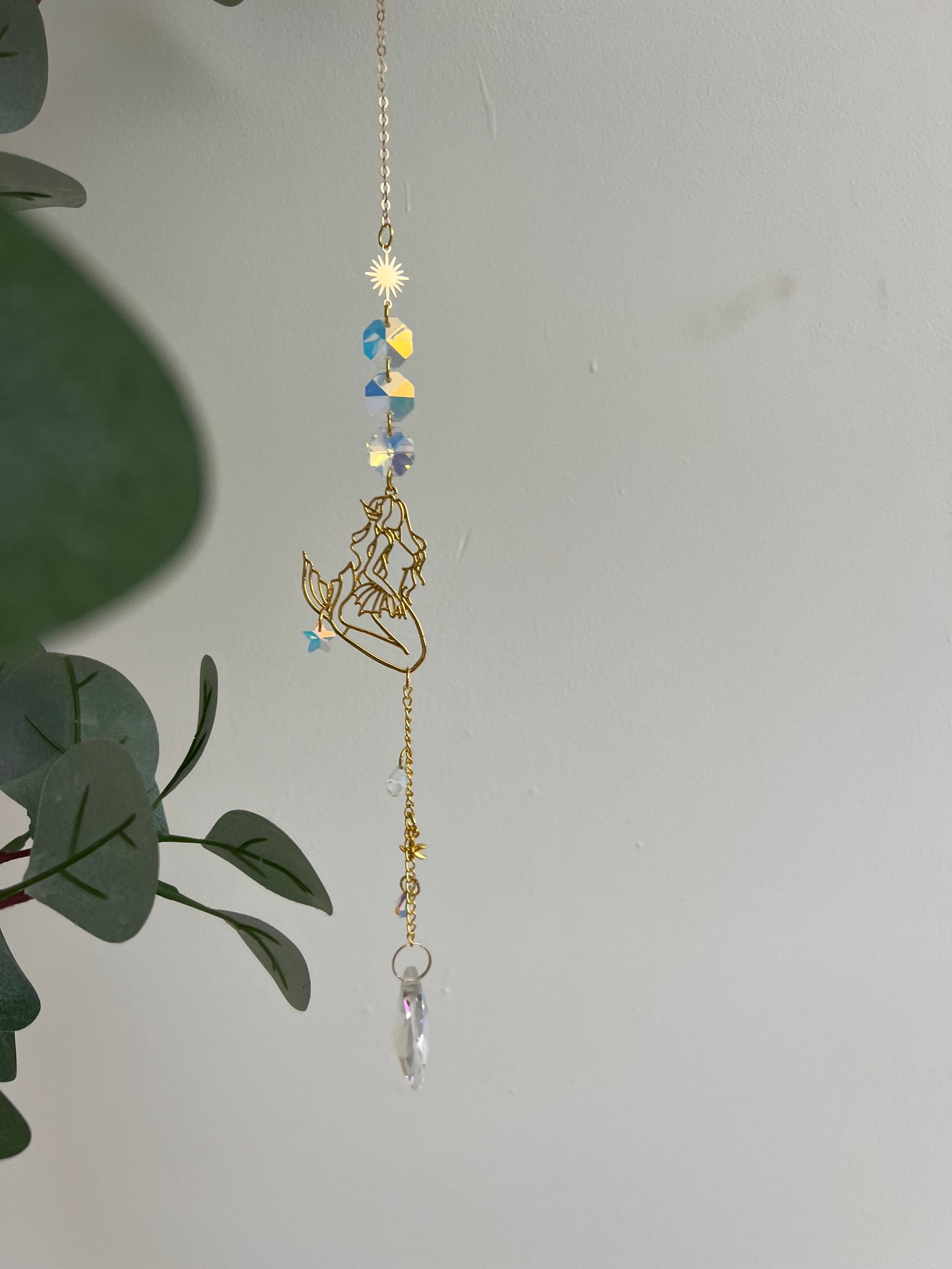 Crystal Prism Sun Catcher // Mermaid & Sun