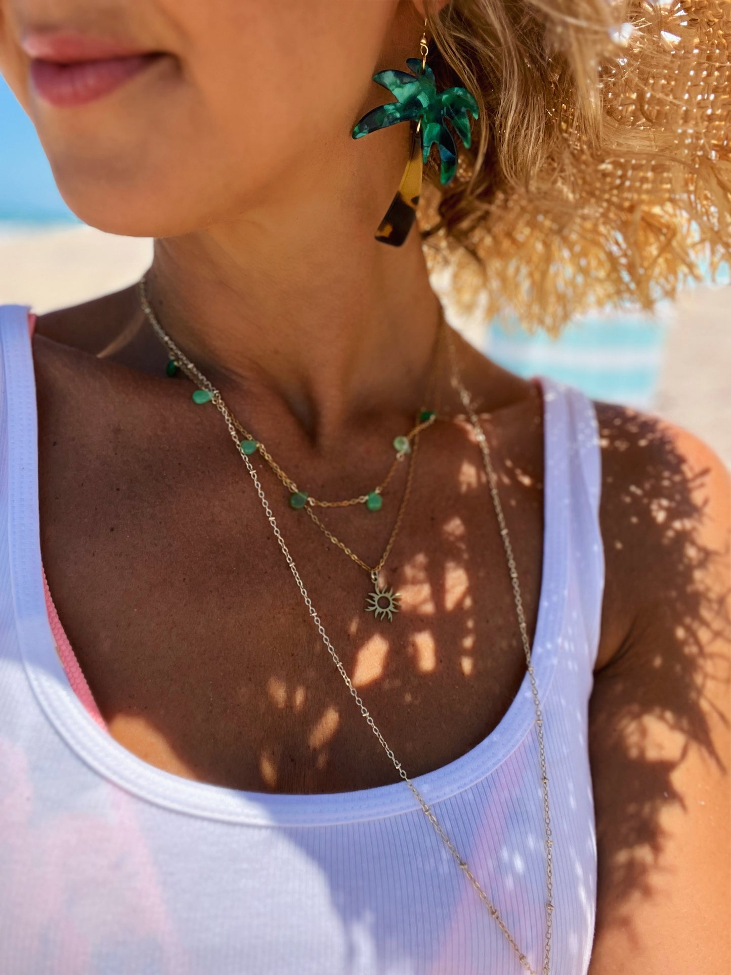 Gemstone Teardrop necklace