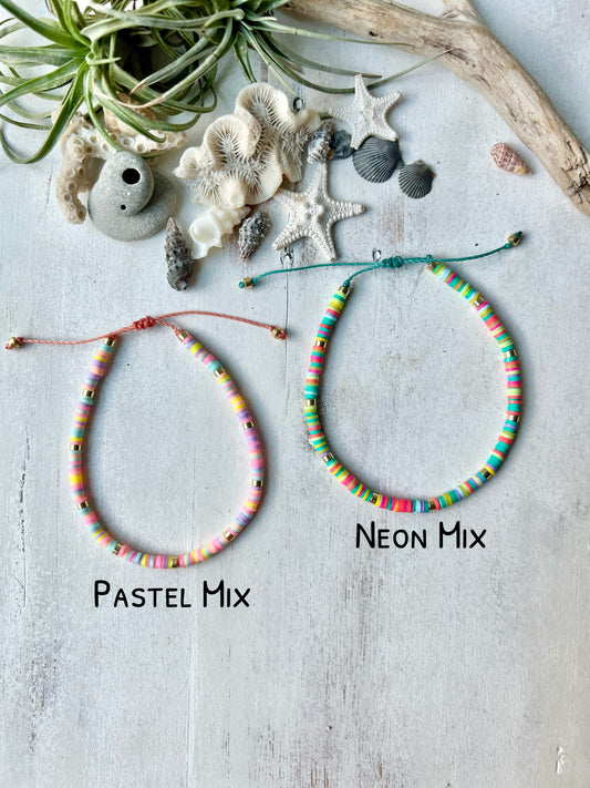 Colorful Mix Heishi Anklet