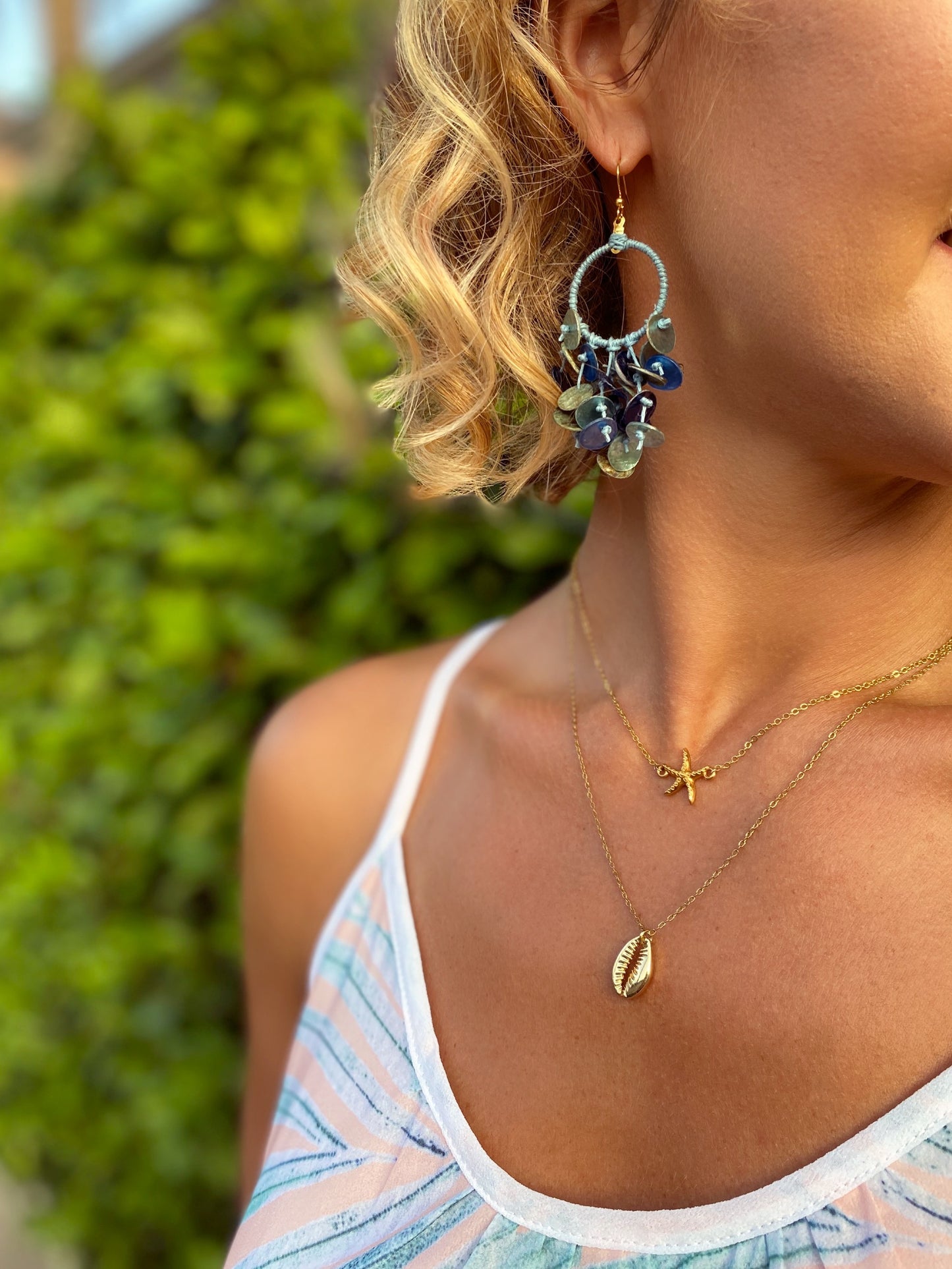 18K Gold plated cowrie shell necklace