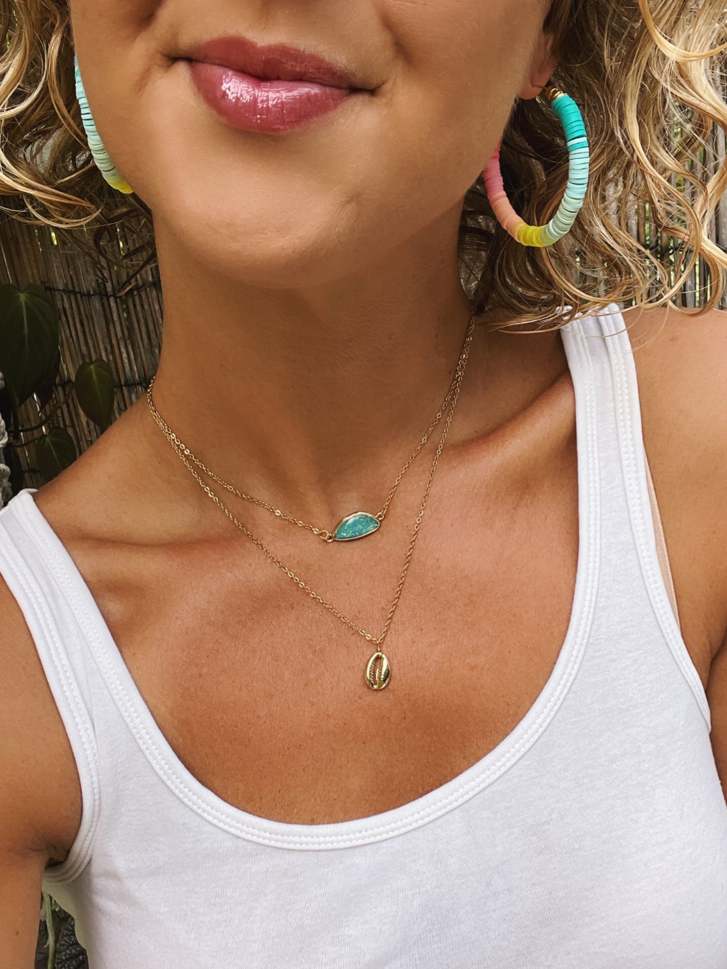 18K Gold plated cowrie shell necklace