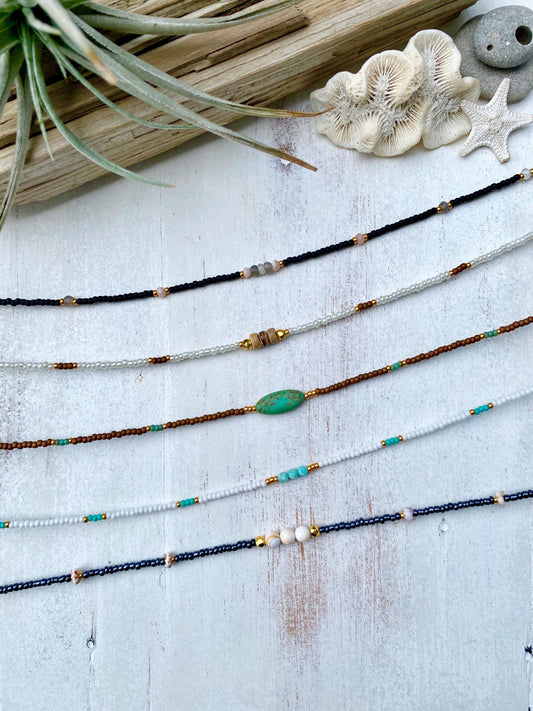 Gemstone & Seed bead choker