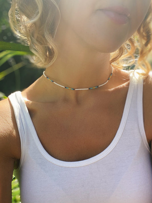 Boho Seed bead choker