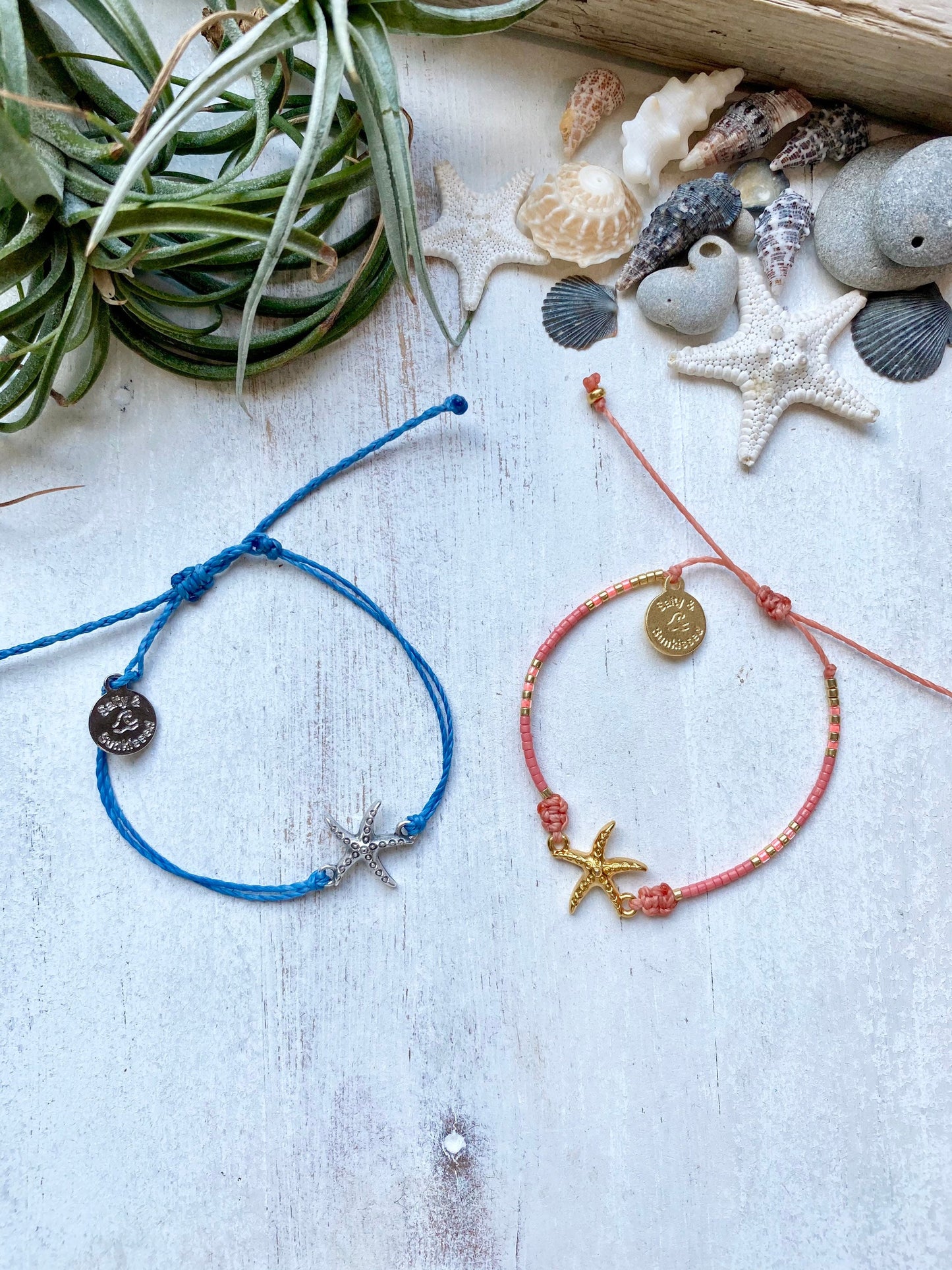 Waxed Cord Starfish bracelet