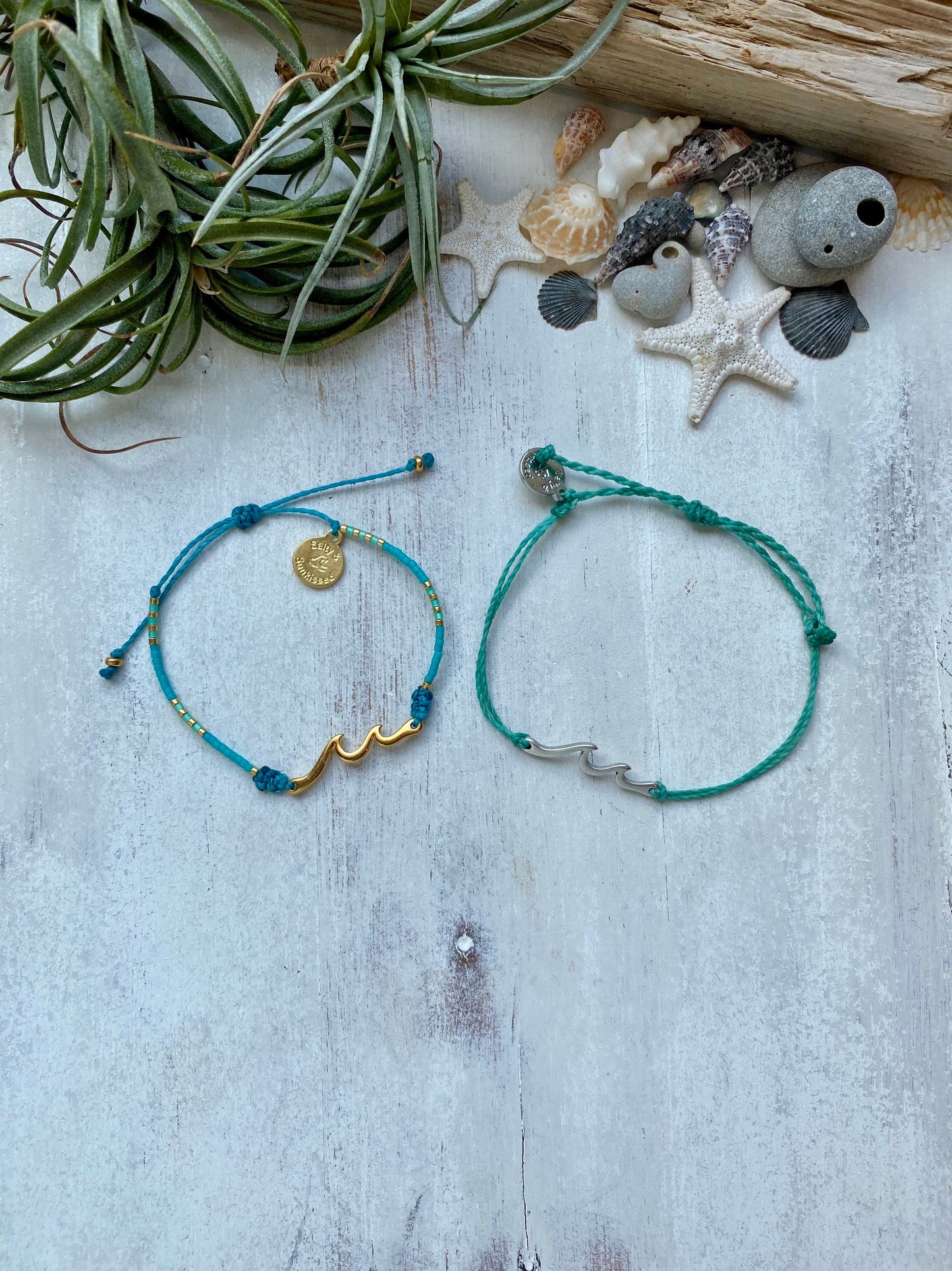 Waxed Cord Wave Bracelet