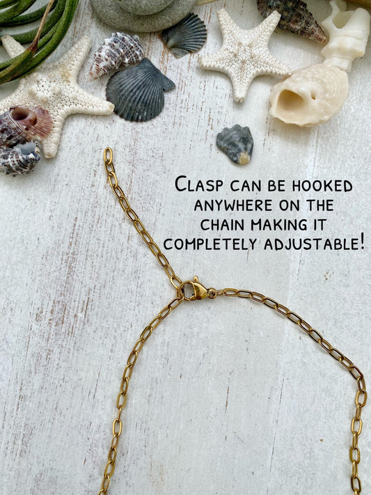 Gold or Silver paperclip chain necklace