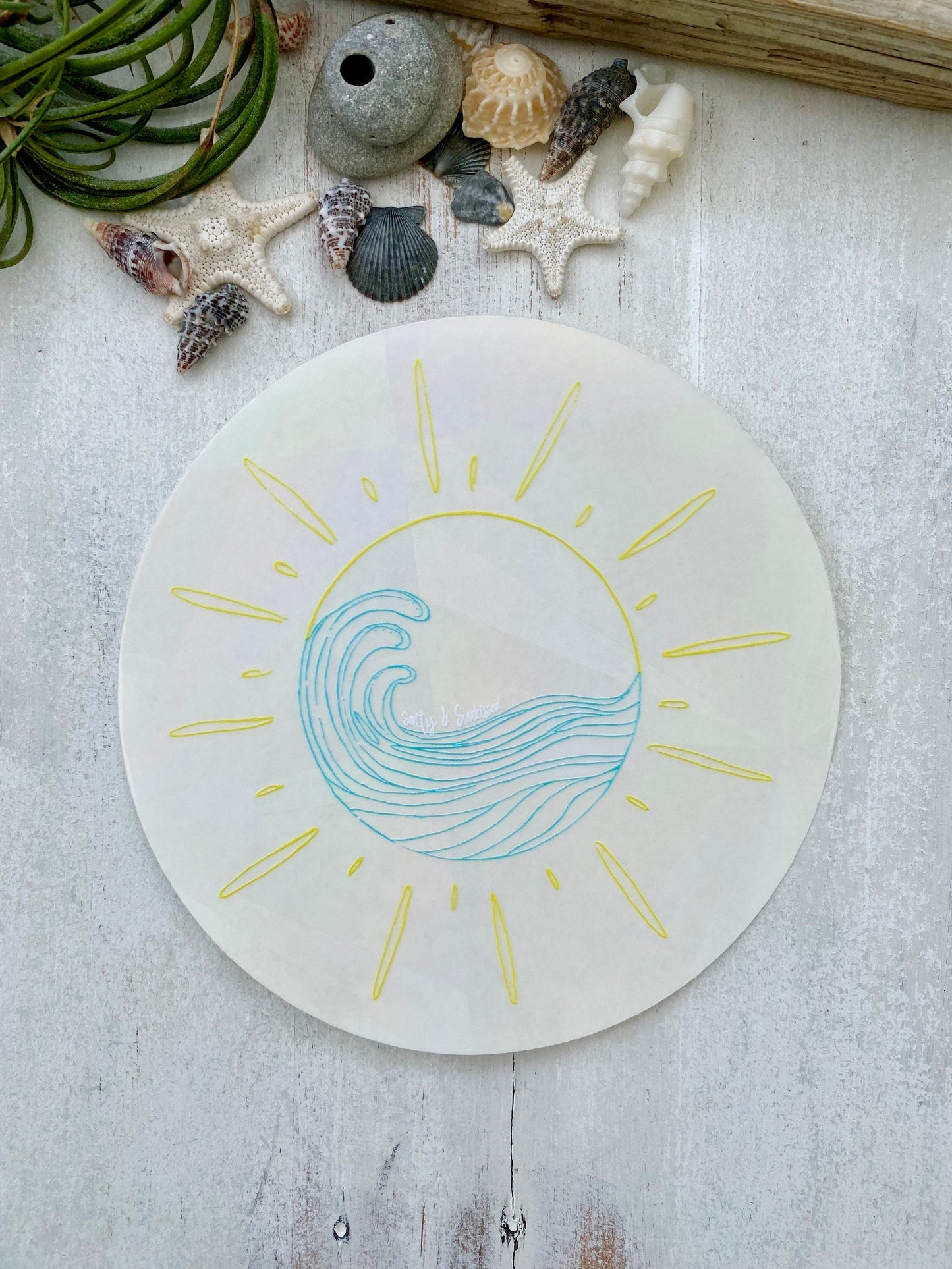 Waves in Sun Suncatcher / Rainbow maker decal