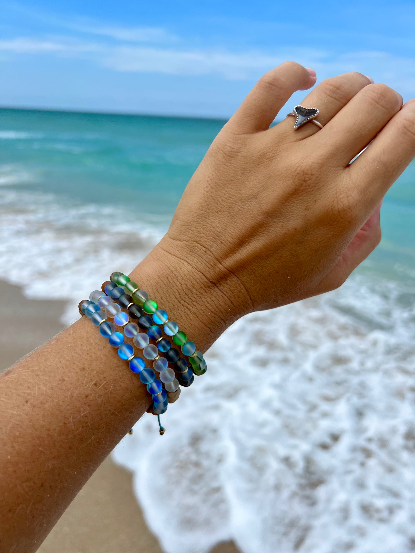6mm Mermaid Stone and Wood Diffuser Bracelet