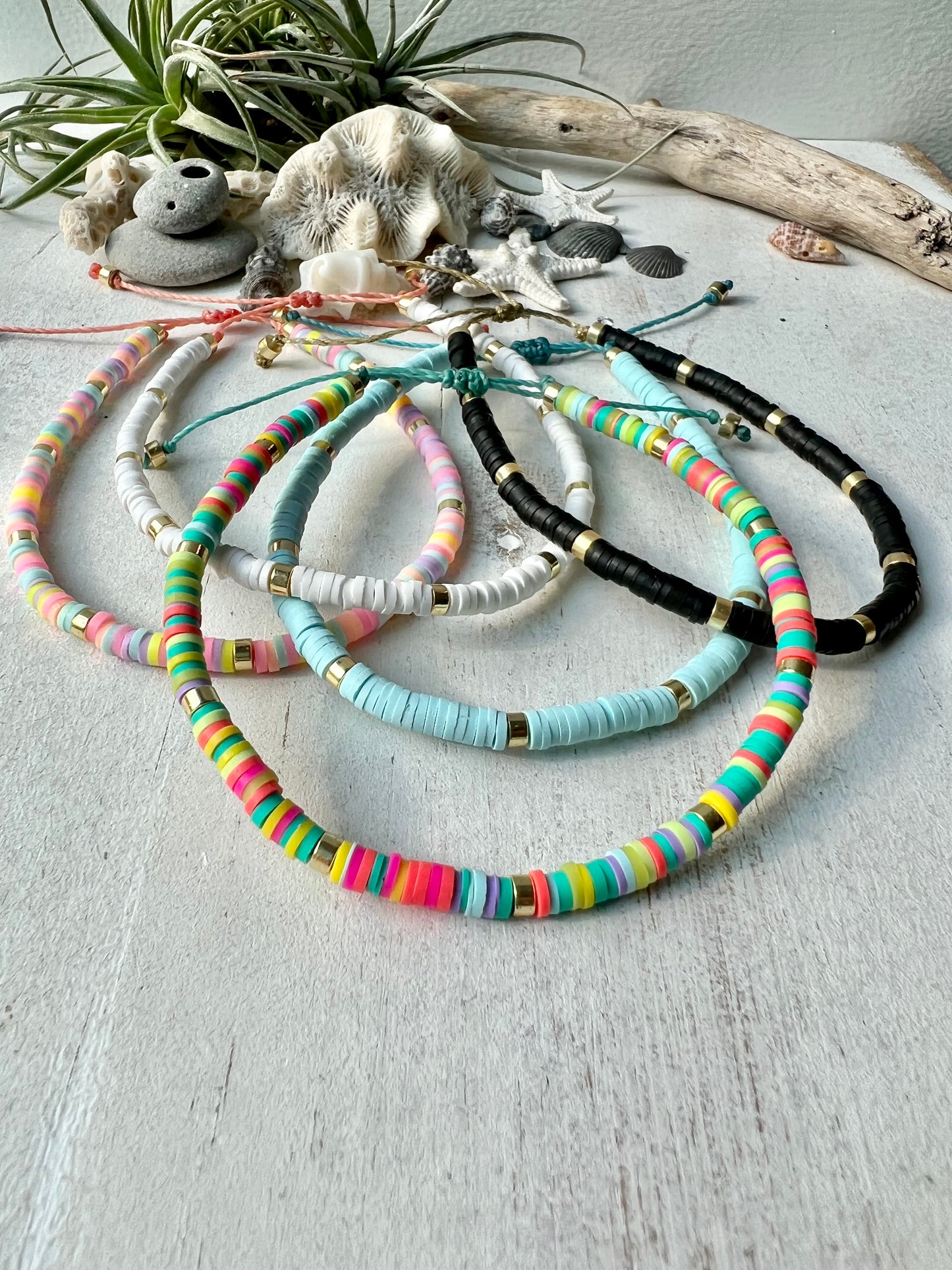 Heishi Anklet - Solid Color