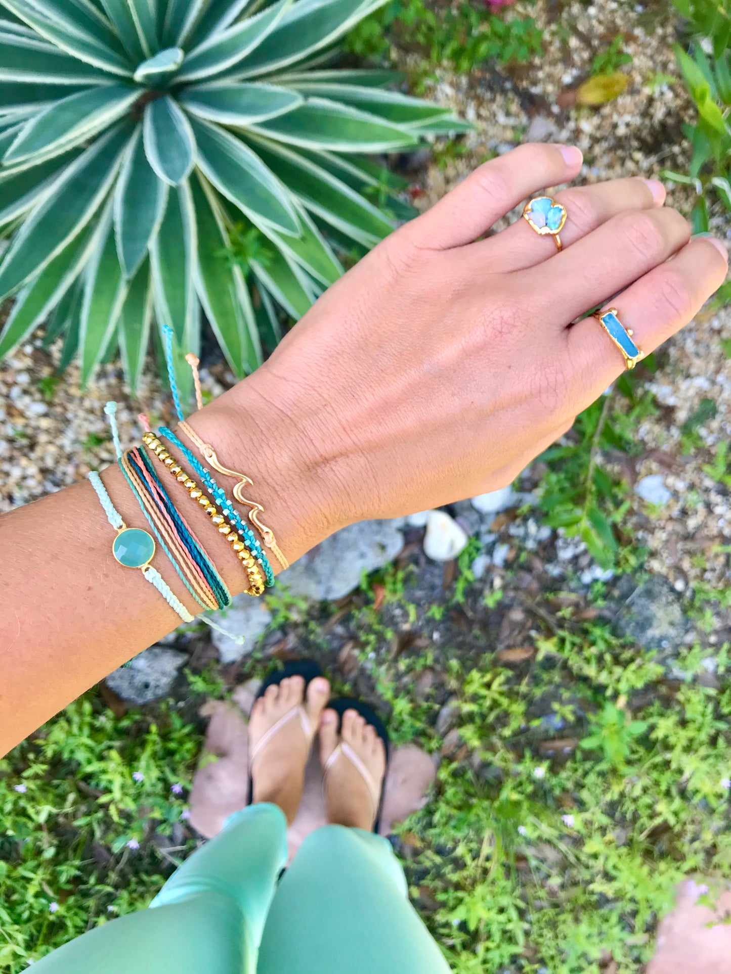 Waxed Cord Wave Bracelet